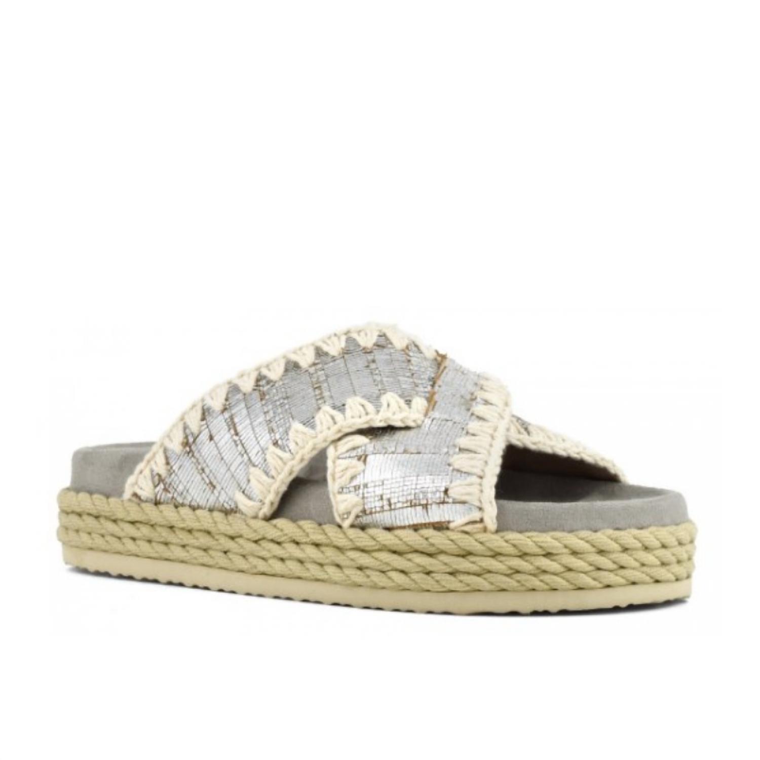 New Mou Women's Rio Rope Slide Sandal In Multi